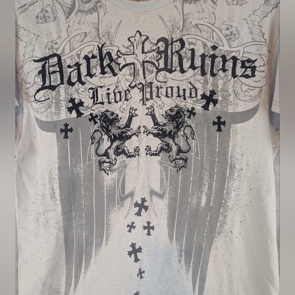 Chemistry Dark Ruins Live Proud Tshirt XL Gray/Black Small Light Stain On Back - Picture 3 of 10